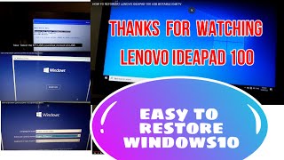 HOW TO REFORMAT LENOVO IDEAPAD 100 USB BOTABLE GehTV [upl. by Koerlin]