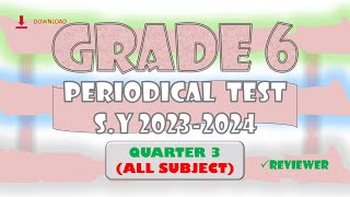 THIRD QUARTERLY EXAM  PERIODICAL TEST  GRADE 6  its me Carmyy [upl. by Naraa]