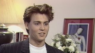 Flashback 24YearOld Johnny Depp Is Not a Fan of Hollywood [upl. by Eikcaj]