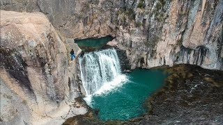 Tónachi Guachochi  🍃 Nadamos en sus cascadas turquesa [upl. by Deehsar]