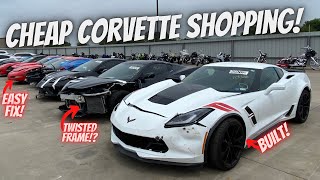 Buying CHEAP Salvage Auction Corvettes At Copart [upl. by Rosenwald387]