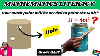 Surface area of cylinder How much paint will be needed to paint the surface area [upl. by Faun392]