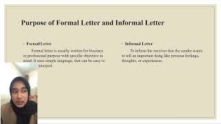 group 1 FORMAL VS INFORMAL LETTER [upl. by Adnarram]