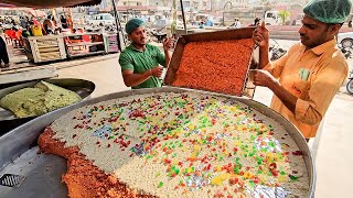 Gajar Ka Halwa Recipe  200 KG Carrot Halwa Prepared in Mega Kitchen  Delicious Gajar Halwa Making [upl. by Eimoan]