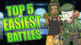 Top 5 Easiest Pokemon Battles [upl. by Esdras]