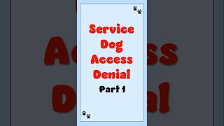 Service Dog Denied Public Access WHAT Went Wrong Part 1 [upl. by Akeimahs]