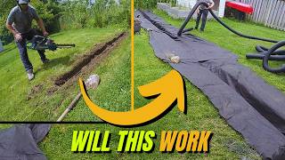 Installing a French Drain Using a Mini Trencher [upl. by Acessej]