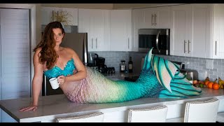 FINFOLK FABRIC MERMAID TAIL REVIEW [upl. by Rahsab]