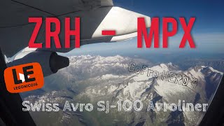 Swiss Avro RJ100 ZURICH to MILAN  timelapse flight [upl. by Ki324]