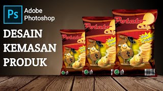 CARA MEMBUAT DESAIN KEMASAN PRODUK MAKANAN PADA PHOTOSHOP [upl. by Datnow]