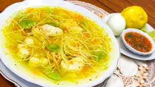 Sopa de Pollo SUPER FACIL Y DELICIOSA  Sazón y Corazón [upl. by Fritzsche415]