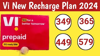 Vi New Recharge Plan 2024  Vi Sim Ka Recharge Pack 2024  Vi prepaid New Recharge Plan [upl. by Annej]