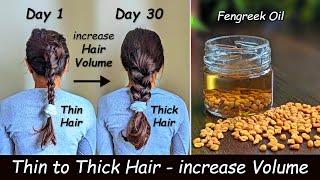 Increase Hair Volume amp Turn Thin Hair to Thick Hair  Fenugreek Oil for Hair Growth amp Hair Density [upl. by Akirret]