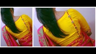 Designer Blouse With Boat Neck Cutting And Stitching DIY [upl. by Aihcila]