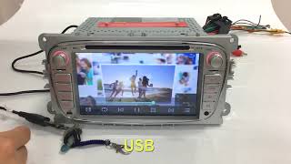 Erisin ES7409FS 7quot Android 80 Car DVD GPS Sat Nav DAB 4G WiFi DVR for Mondeo Focus SCMax Galaxy [upl. by Anniahs26]