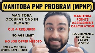 Manitoba PNP Program for Canada PR  Manitoba Immigration MPNP Canada  Manitoba PNP Program LAA [upl. by Nalod]