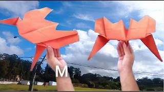 Como fazer AVIÃO DE PAPEL MORCEGO DE PAPEL DOBRADURAS DE PAPEL COISAS DE PAPEL ORIGAMI [upl. by Fidelio]