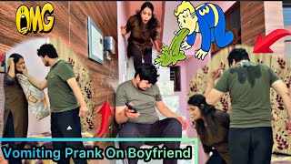 Vomiting Prank on My Boyfriend  nikkrichavlogs prank couple vlog [upl. by Esenahs]