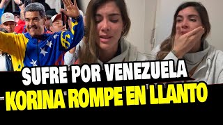 KORINA RIVADENEIRA ROMPE EN LLANTO POR EL TRIUNFO DE NICOLAS MADURO Y SE CONFIESA [upl. by Nahsaj]