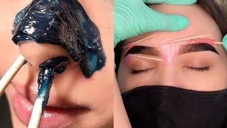 Nose amp eyebrow Waxing Tutorial Compilation  Painless Wax [upl. by Robson]