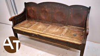 Obscenely filthy railway station bench restoration [upl. by Copp]