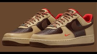 Nike Air Force 1 Low “Light British TanCacao Wow” HD 720p [upl. by Ylas91]