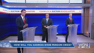 Illinois GOP governor candidates discuss states pension crisis [upl. by Lejna]