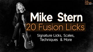 New lesson  Mike Stern  20 Fusion Licks [upl. by Illehs977]