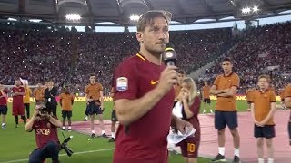 Francesco Totti  The full farewell speech 🎤😭 [upl. by Laeria]