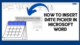 How To Insert Date Picker In Microsoft Word [upl. by Berhley540]