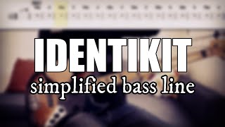 Identikit  Radiohead  Simplified bass line with tabs 92 [upl. by Jepum599]