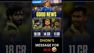 Dhonis Savage Message for RCB 😅  IPL 2025 Comeback News msdhoni [upl. by Agamemnon771]