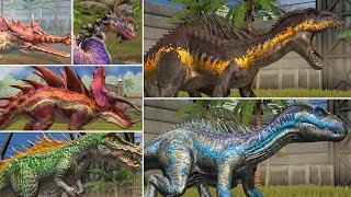 ALL SUPER HYBRID DINOSAURS All Max Level  Jurassic World The Game  Indoraptor Gen 2 [upl. by Dnomrej]