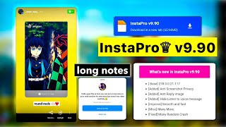 🙀 InstaPro v990 Tutorial  iOS Story Reshare  iOS Reels  60s Story  long notes  privacy option [upl. by Aronek]