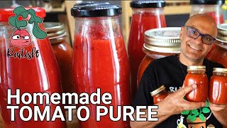 TOMATO PUREE  Homemade tomato puree sauce recipe [upl. by Anairb]