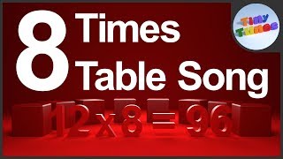 8 Times Table Song For Kids  Tiny Tunes [upl. by Eiclud]