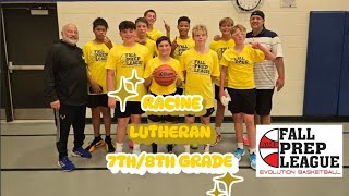 RACINE LUTHERAN VS LUMEN CHRISTI 7TH L8TH GRADE  EVO FALL PREP LEAGUE [upl. by Sitnik749]