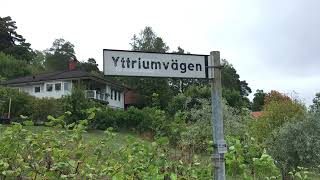 Yttrium Road in Ytterby Sweden elements chemistry geology metal sweden periodictable [upl. by Pearlstein]