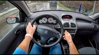 2005 Peugeot 206 11 60HP  POV Test Drive 1506 Joe Black [upl. by Aital]