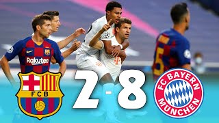 Barcelona vs Bayern Munich 28 Highlights amp All Goals 14082020 HD 1080i [upl. by Akerahs]