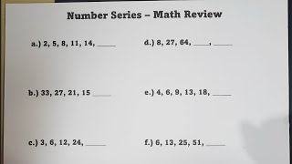 Number Series  Math Reviewer  Civil Service Exam and LET [upl. by Frankhouse]