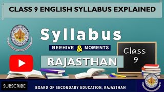 Class 9 English Syllabus 202425 Rajasthan bser rajasthanboardexam beehive moments class9 [upl. by Ainocal992]