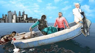 BOAT BUILDING IN ZOMBIE APOCALYPSE  Garrys Mod Gameplay  Gmod Zombie Apocalypse Roleplay [upl. by Marutani]