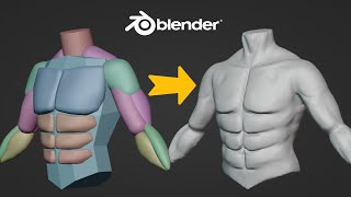 Sculpt Muscles  Beginners TRY THIS in Blender  EASY Tutorial [upl. by Martineau562]