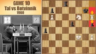 Botvinnik 20  Tal vs Botvinnik 1960  Game 10 [upl. by Oremodlab242]