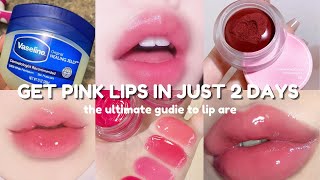 HOW I GOT PLUMP SOFT PINK LIPS IN 2 day naturally [upl. by Ehtyde235]