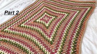 Crochet Mosaic Granny Square Blanket part 2 crochet howtocrochet crochetblanket [upl. by Naresh569]