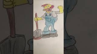 Groundskeeper Willie drawing simpsons [upl. by Dahlia426]