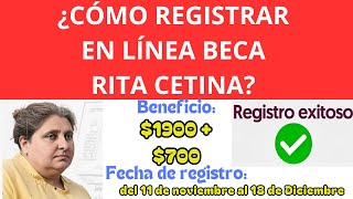 Cómo registrar beca Rita Cetina becasbenito becasbenitojuarez [upl. by Aldredge]