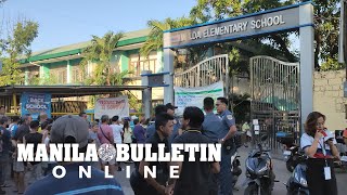 Malabon voters queue up to cast their votes for the BSK Election [upl. by Shea]